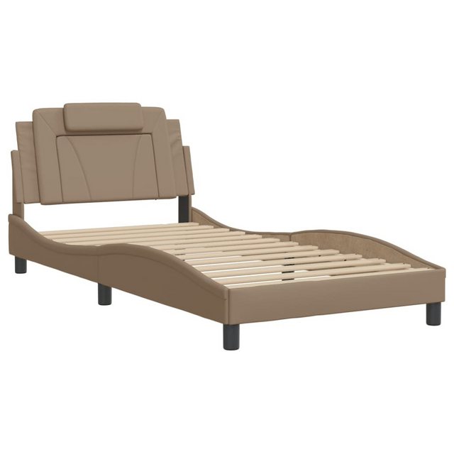 vidaXL Bett Bettgestell mit Kopfteil Cappuccino-Braun 100x200 cm Kunstleder günstig online kaufen