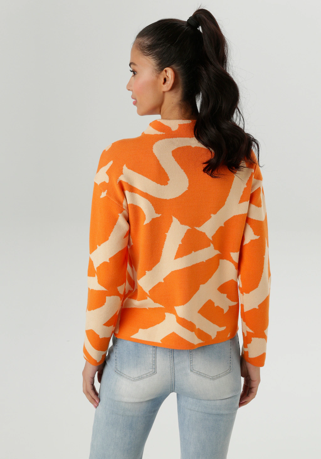 Aniston SELECTED Strickpullover, mit elegantem Jacquard-Muster - NEUE KOLLE günstig online kaufen