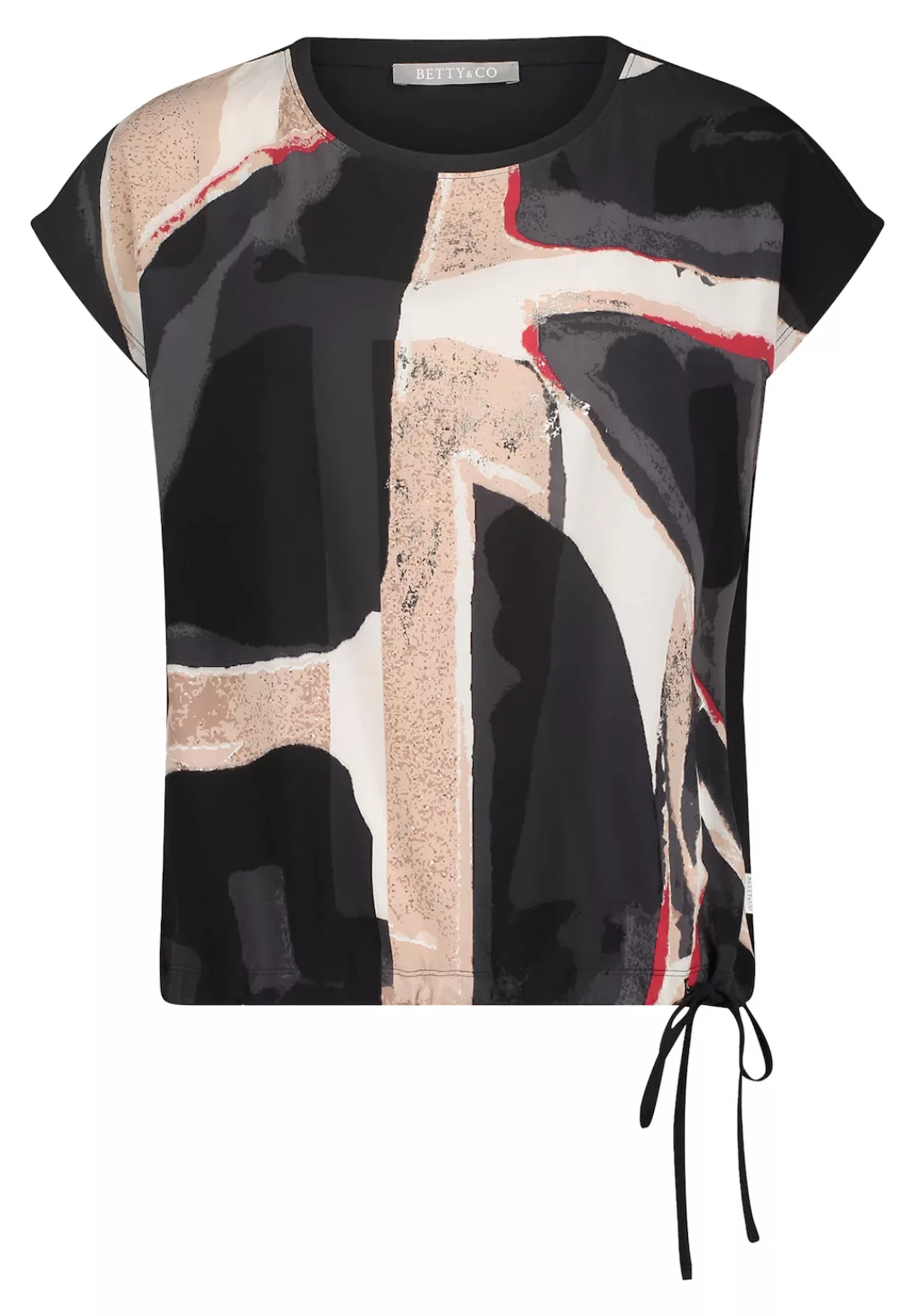 Betty&Co Kurzarmshirt Betty & Co Casual-Shirt mit Print (1-tlg) Druck günstig online kaufen