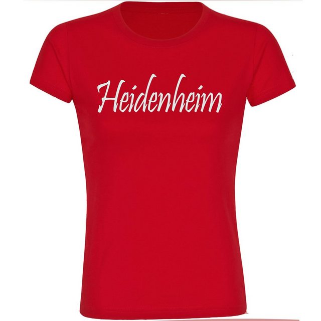 multifanshop T-Shirt Damen Heidenheim - Schriftzug - Frauen günstig online kaufen