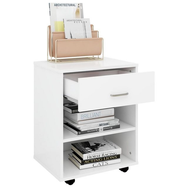 vidaXL Aktenschrank Rollschrank Weiß 46x36x59 cm Spanplatte günstig online kaufen