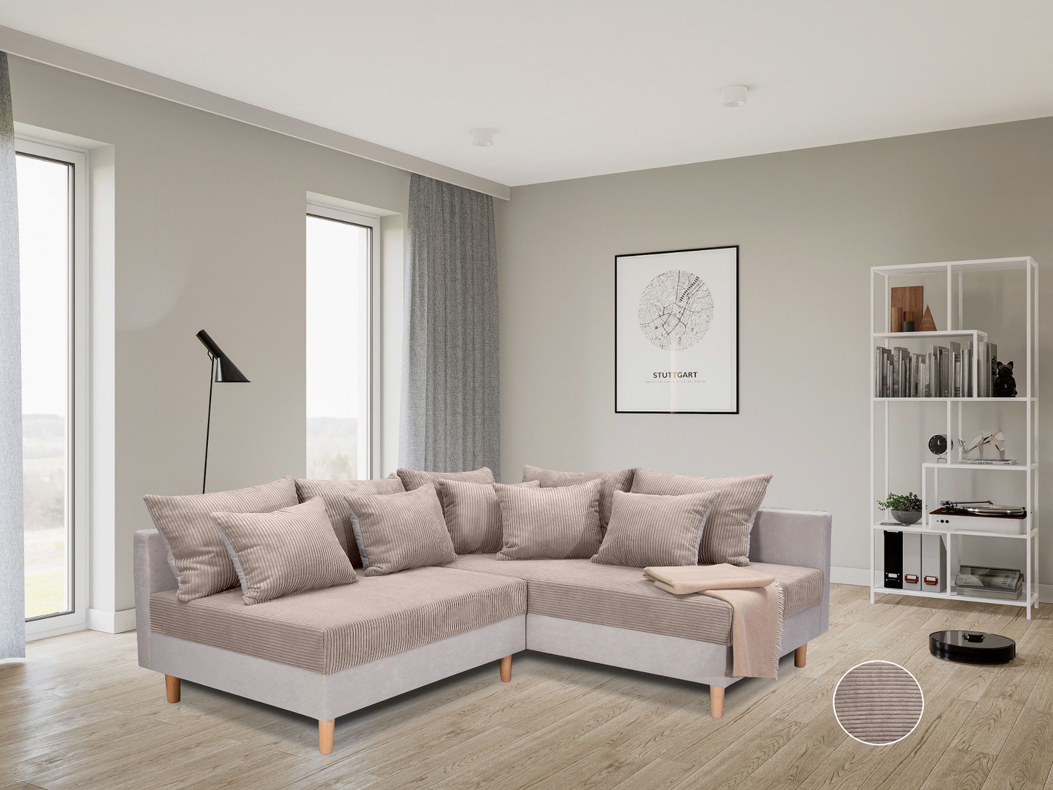 COLLECTION AB Ecksofa "L-Form", Ecksofa,Ottomane rechte Seite montierbar,Ko günstig online kaufen