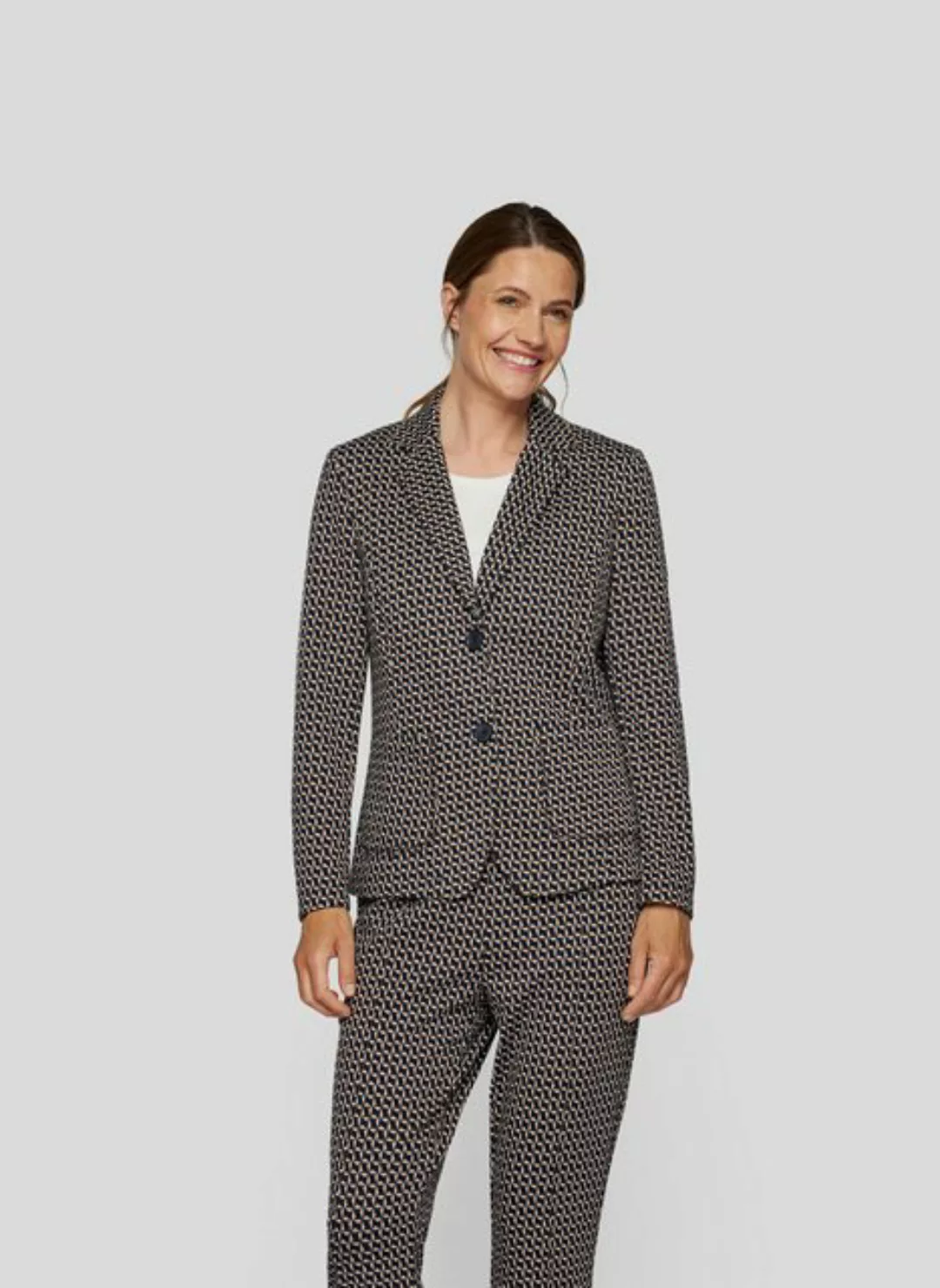 Rabe Jackenblazer RABE Eleganter Blazer mit geometrischem Allover-Print günstig online kaufen