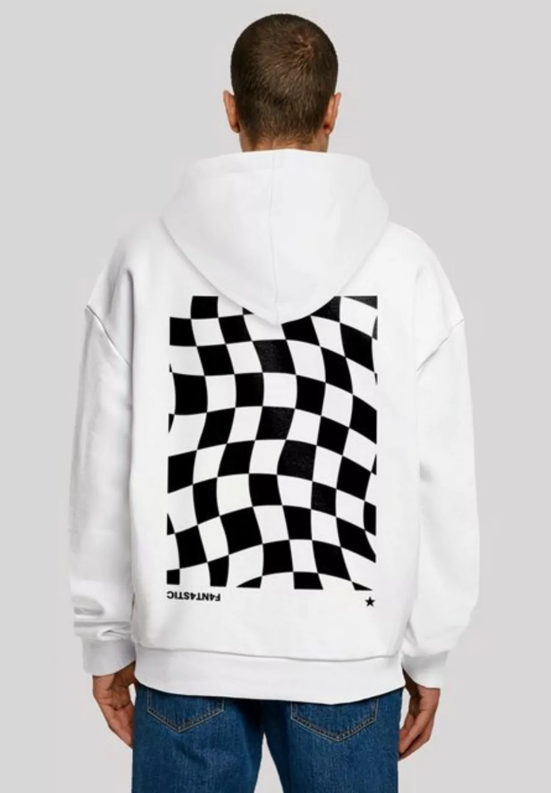 F4NT4STIC Kapuzenpullover Wavy Schach Muster Print günstig online kaufen