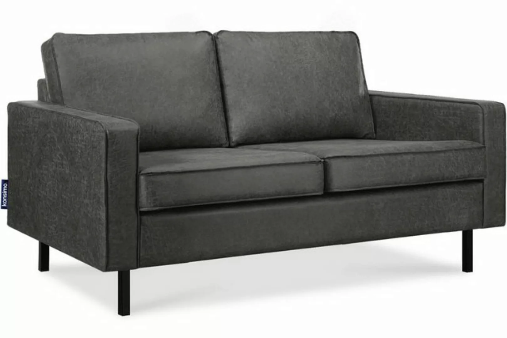 Konsimo 2-Sitzer INVIA Zweisitzer-Sofa, Grundschicht: Echtleder, in Vintage günstig online kaufen