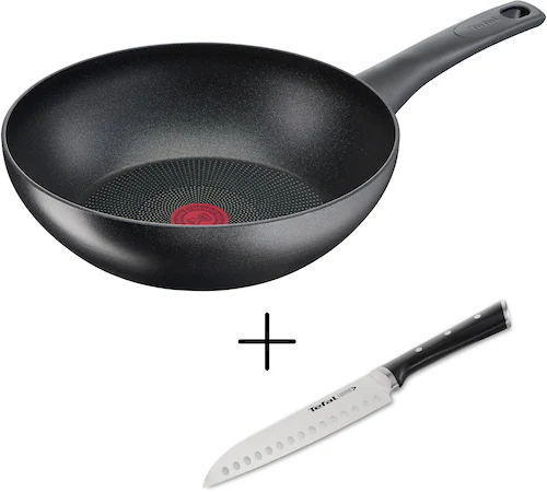 Tefal Wok »Ultimate On + Ice Force«, Set: Wokpfanne und Santokumesser günstig online kaufen