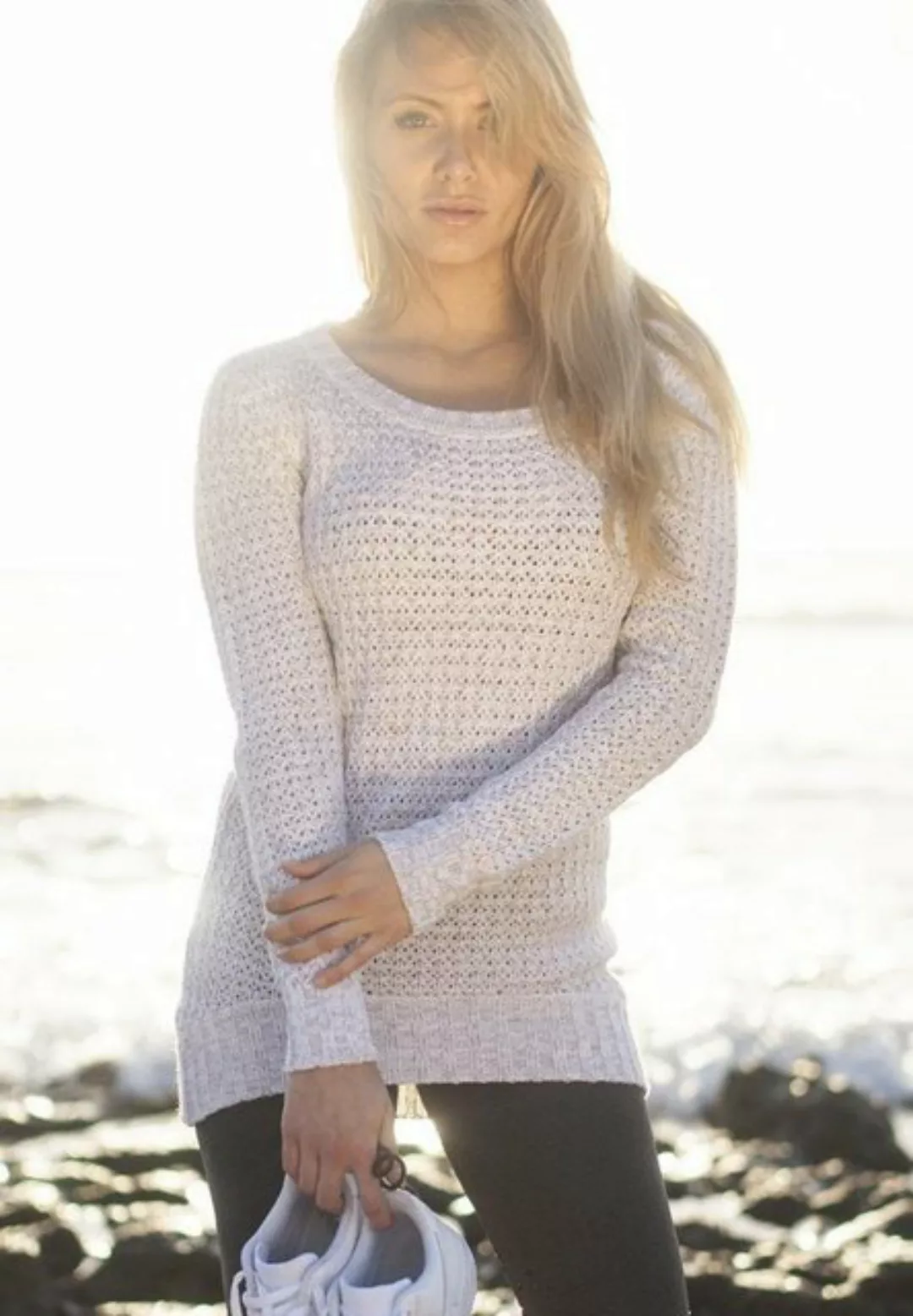 Urban Classics Ladies Long Wideneck Sweater TB739 Offwhite günstig online kaufen