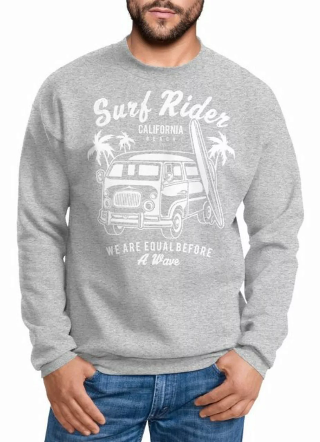 Neverless Sweatshirt Herren Sweatshirt Bus Surfing Retro Pullover Männer Ne günstig online kaufen