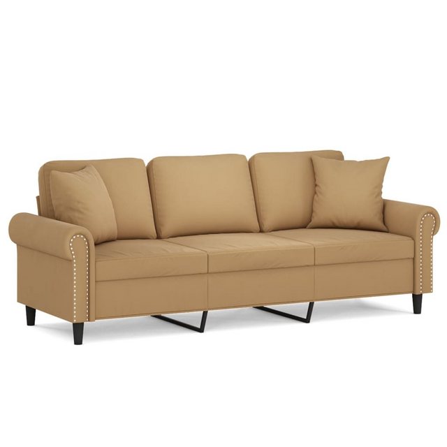 vidaXL Sofa Sofa mit Zierkissen Samt, 180 cm, 3-Sitzer günstig online kaufen