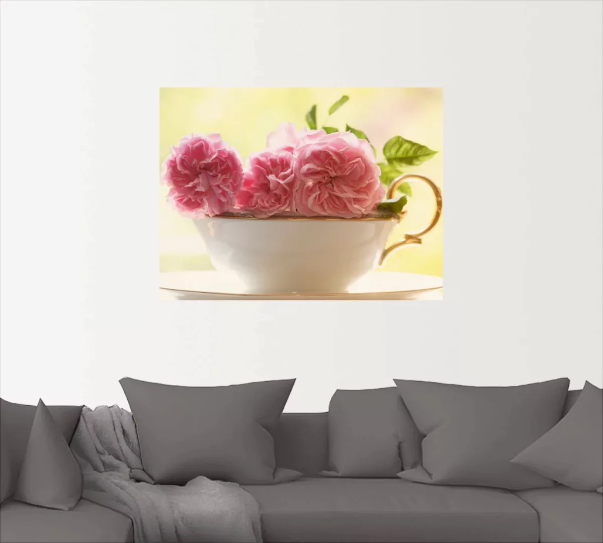 Artland Wandbild "Vintage Rosen", Blumen, (1 St.), als Leinwandbild, Poster günstig online kaufen