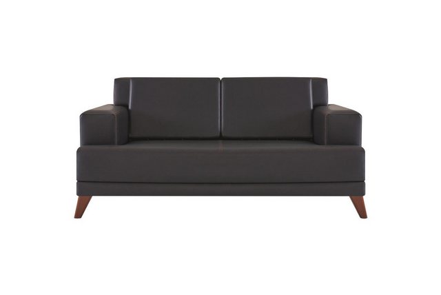 JVmoebel 2-Sitzer Couch Leder 2-Sitzer Sofa Schwarz Einfarbig Modern Design günstig online kaufen