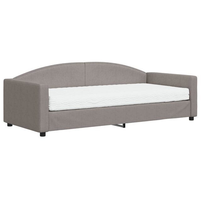 vidaXL Gästebett Gästebett Tagesbett mit Matratze Taupe 90x200 cm Stoff Bet günstig online kaufen