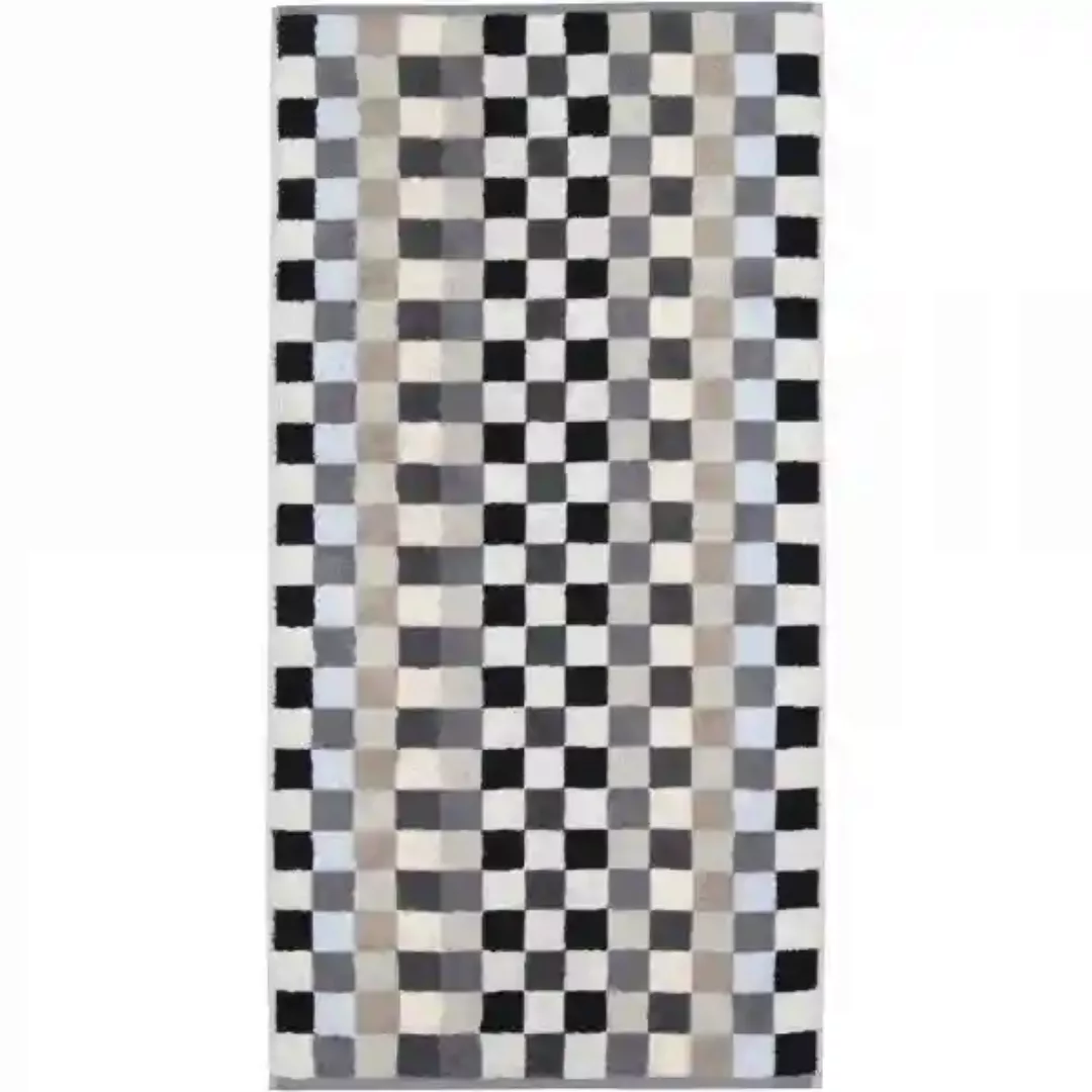 Cawö - Unique Karo 942 - Farbe: anthrazit - 77 - Handtuch 50x100 cm günstig online kaufen