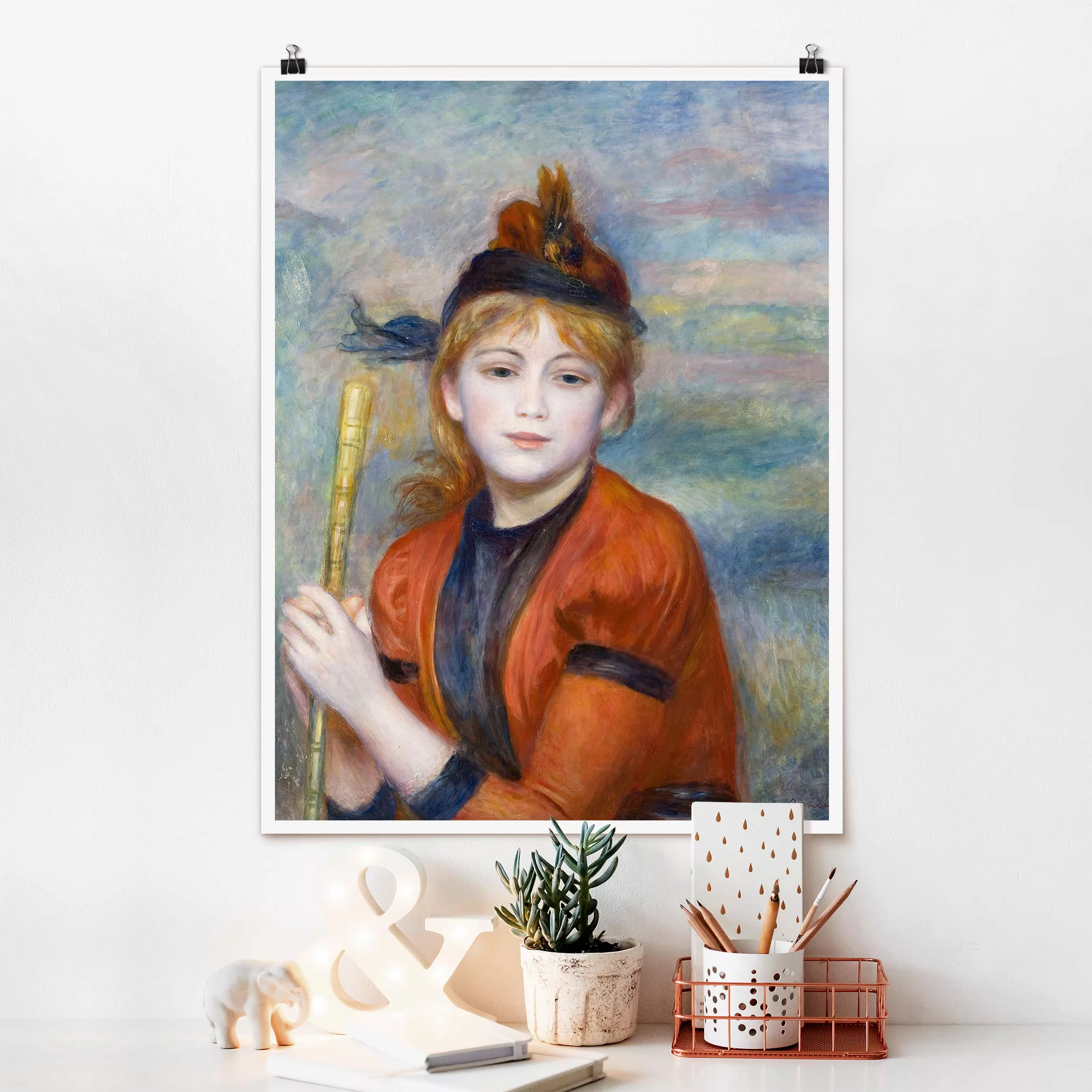 Poster Kunstdruck - Hochformat Auguste Renoir - Die Spaziergängerin günstig online kaufen