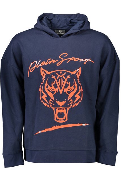 PLEIN SPORT Sweatshirt Herren Kapuzenpullover Blau - Stilvolle Applikation günstig online kaufen