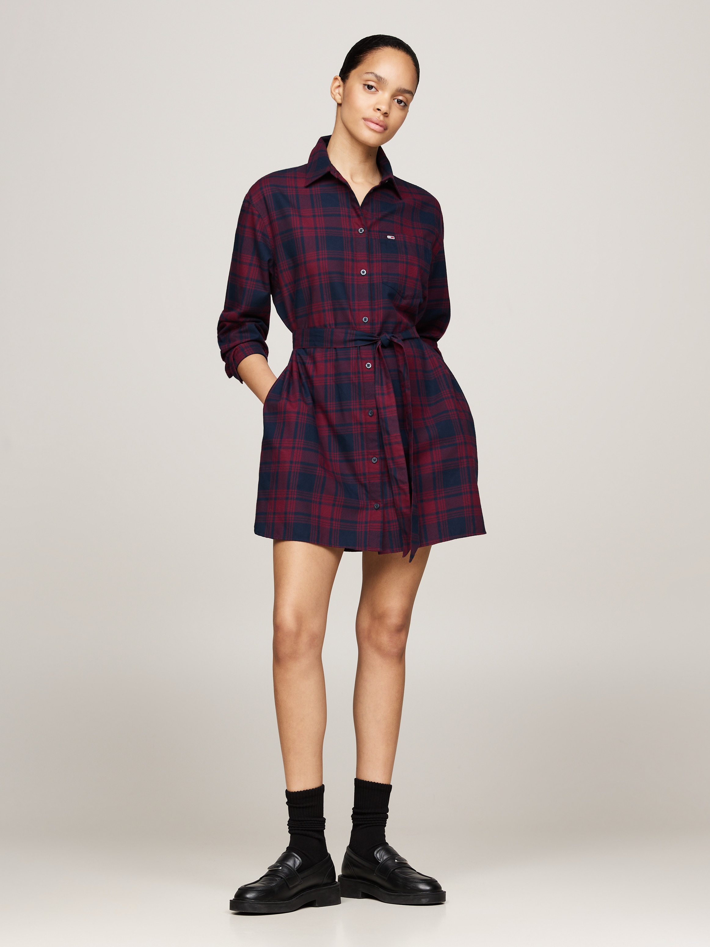 Tommy Jeans Curve Hemdblusenkleid TJW CHECK SHIRT DRESS EXT in Großen Größe günstig online kaufen