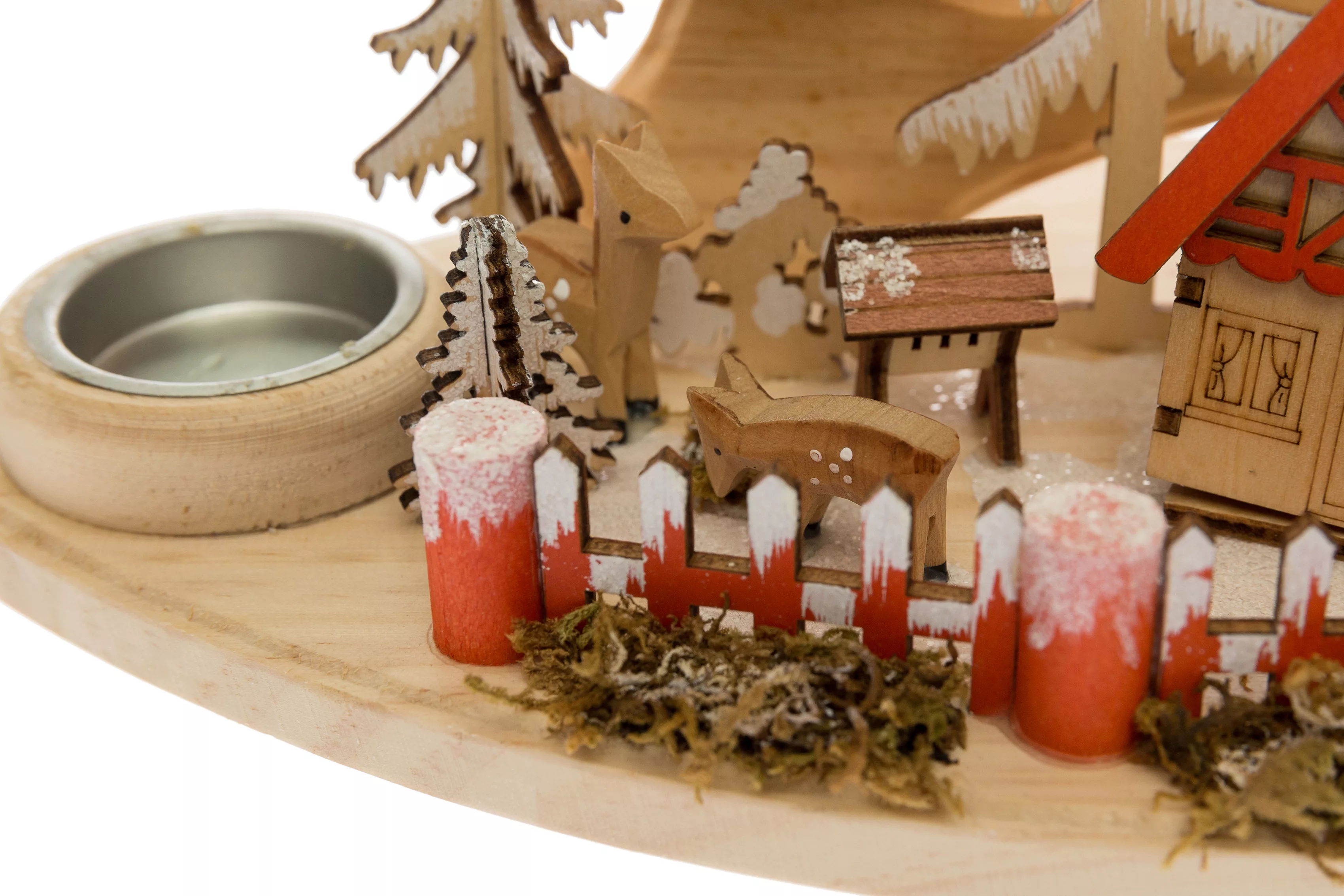 my home Teelichthalter "Weihnachtsdeko", (1 St.), Winterlandschaft aus Holz günstig online kaufen