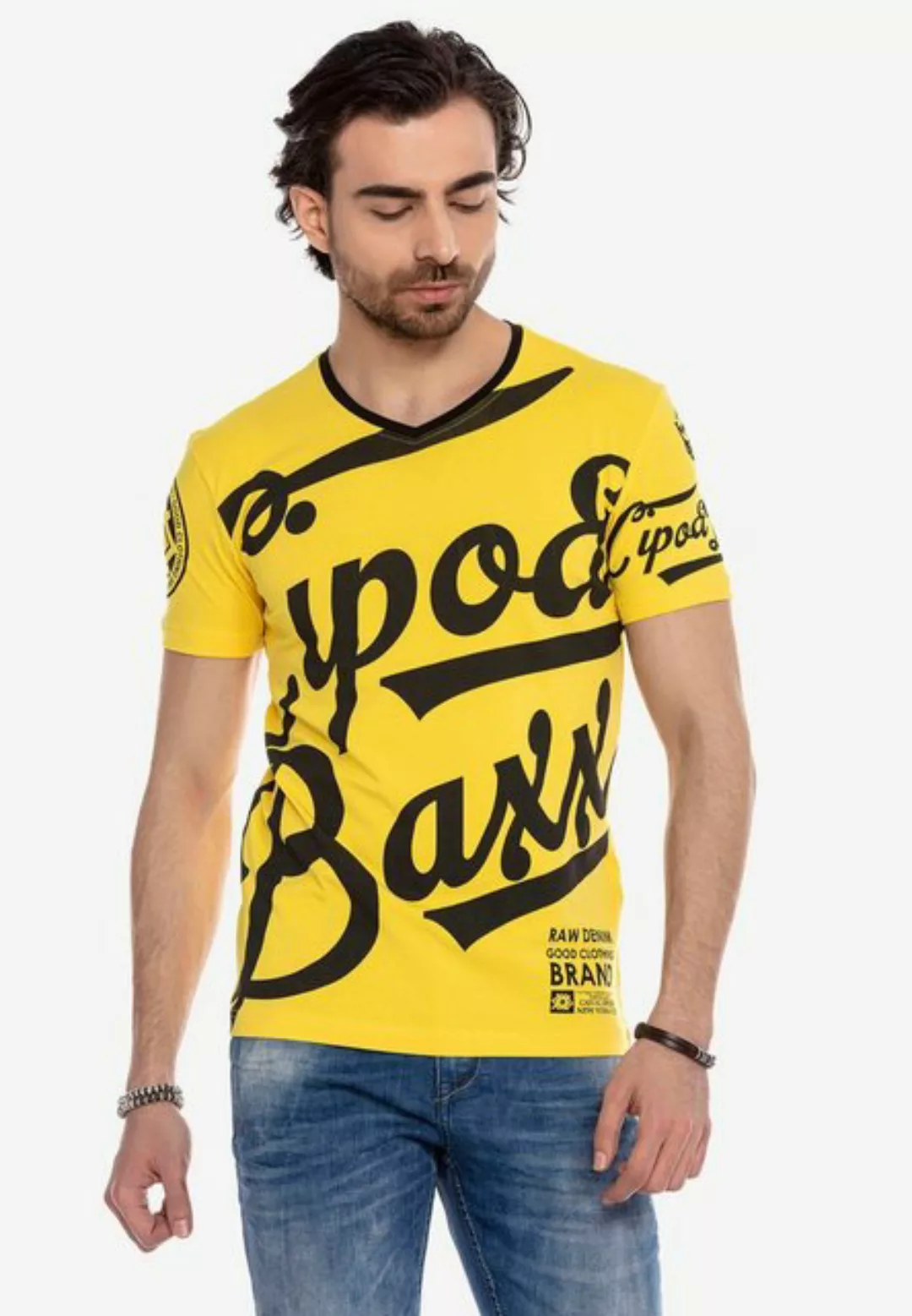 Cipo & Baxx T-Shirt CT635 mit coolem Marken-Frontprint günstig online kaufen
