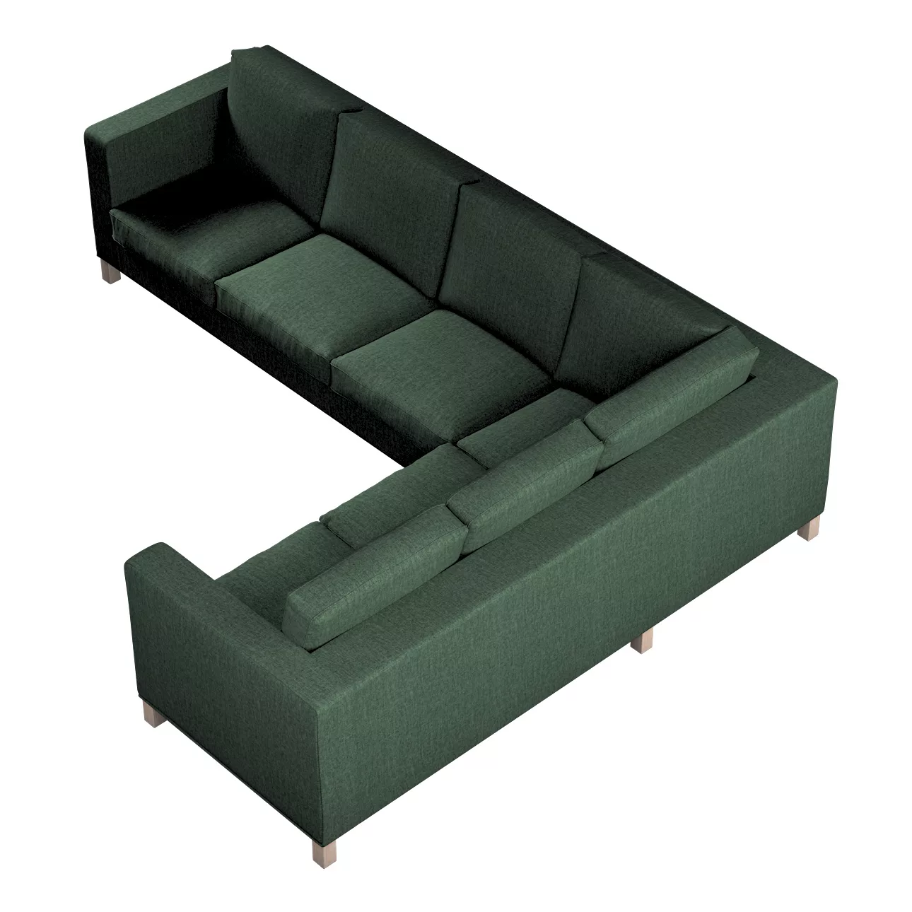 Bezug für Karlanda Sofa Ecke links, dunkelgrün, 36cm x 30cm x 50cm, City (7 günstig online kaufen