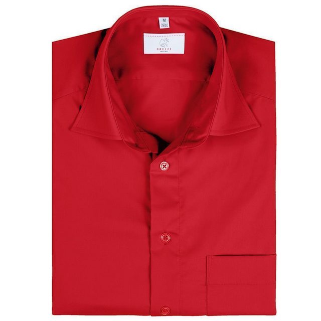 GREIFF Kurzarmhemd Greiff Corporate Hemd BASIC Herren OEKO TEX® Rot 47/48 günstig online kaufen