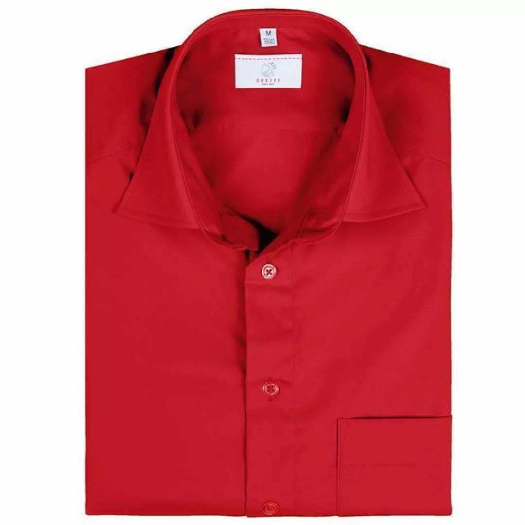 GREIFF Kurzarmhemd Greiff Corporate Hemd BASIC Herren OEKO TEX® Rot 37/38 günstig online kaufen