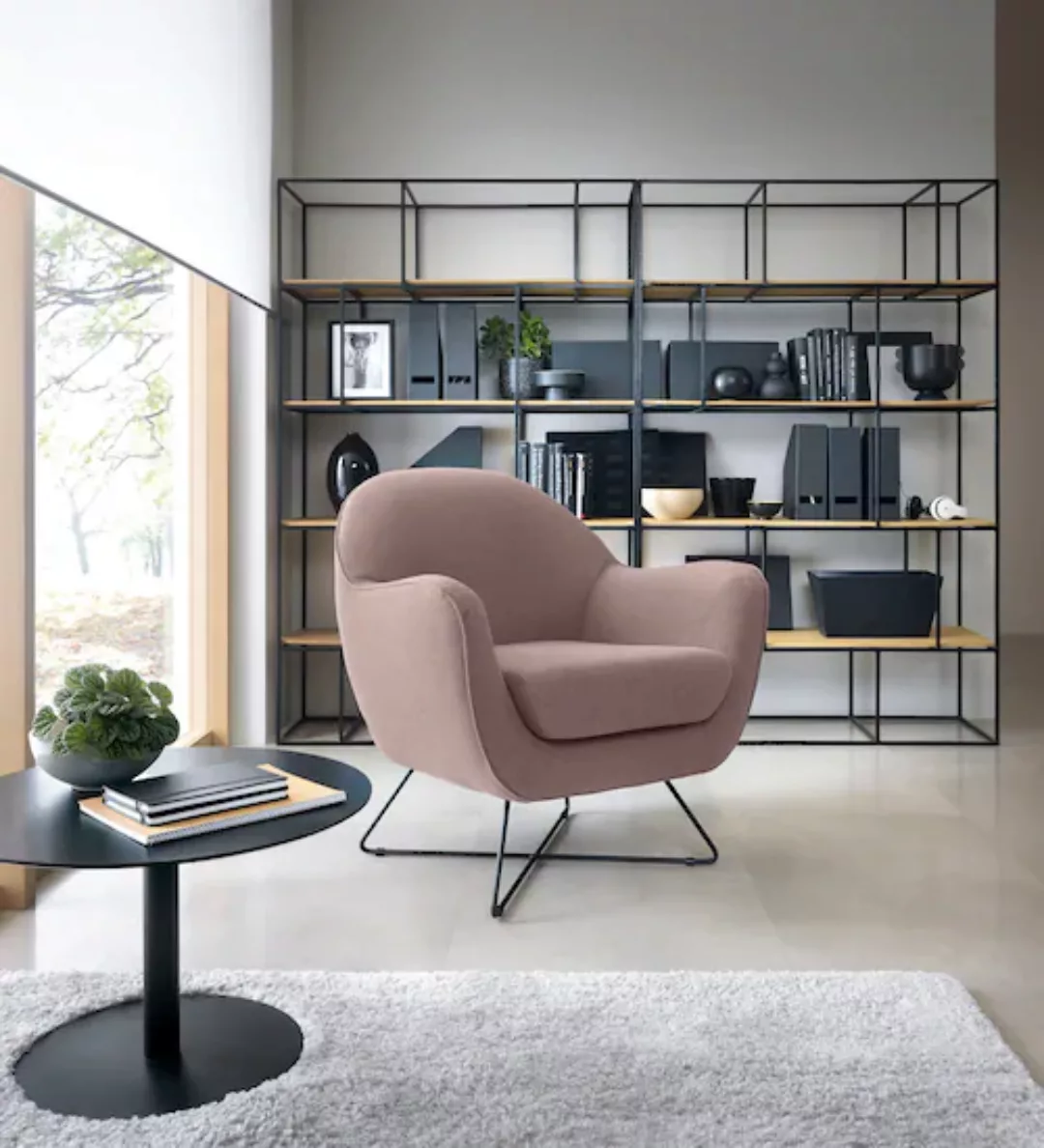 TRENDMANUFAKTUR Sessel »Evora, Loungesessel, Designsessel«, in zeitlosem St günstig online kaufen