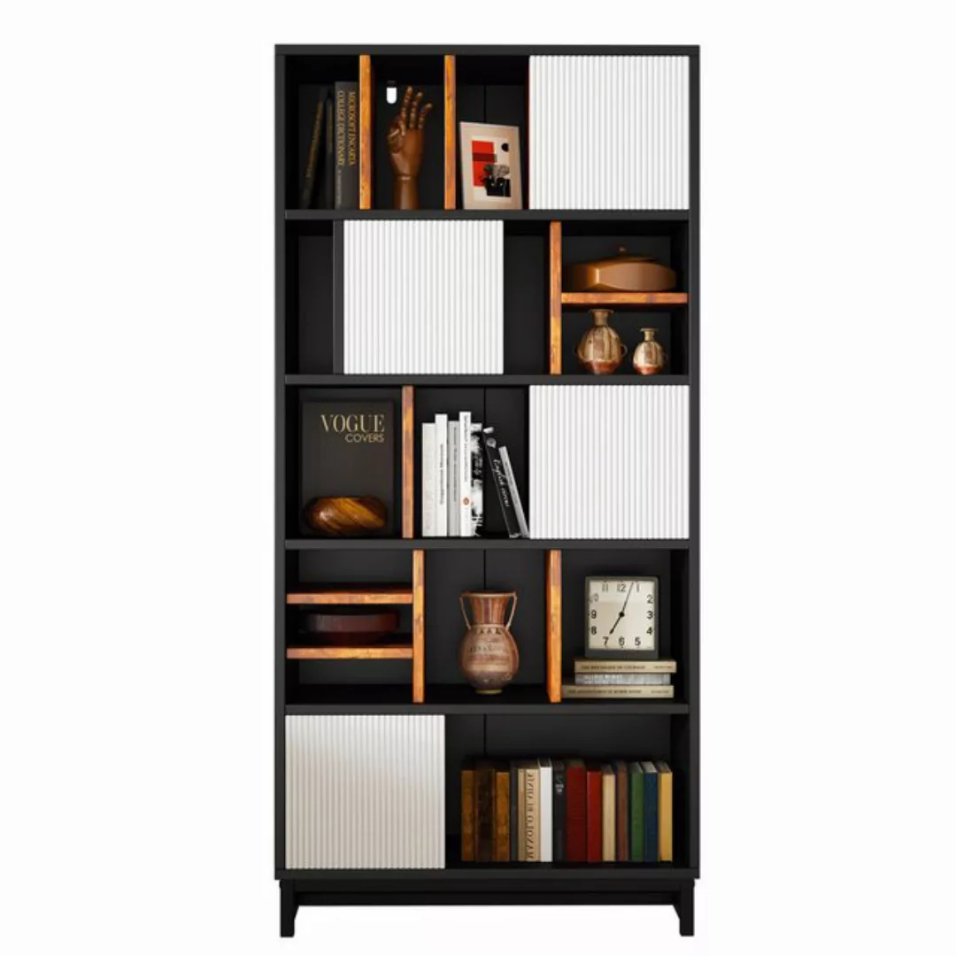 DOPWii Vitrine Bücherregal mit 5 Fachböden, 165 cm hoch, 80 cm breit, Vitri günstig online kaufen