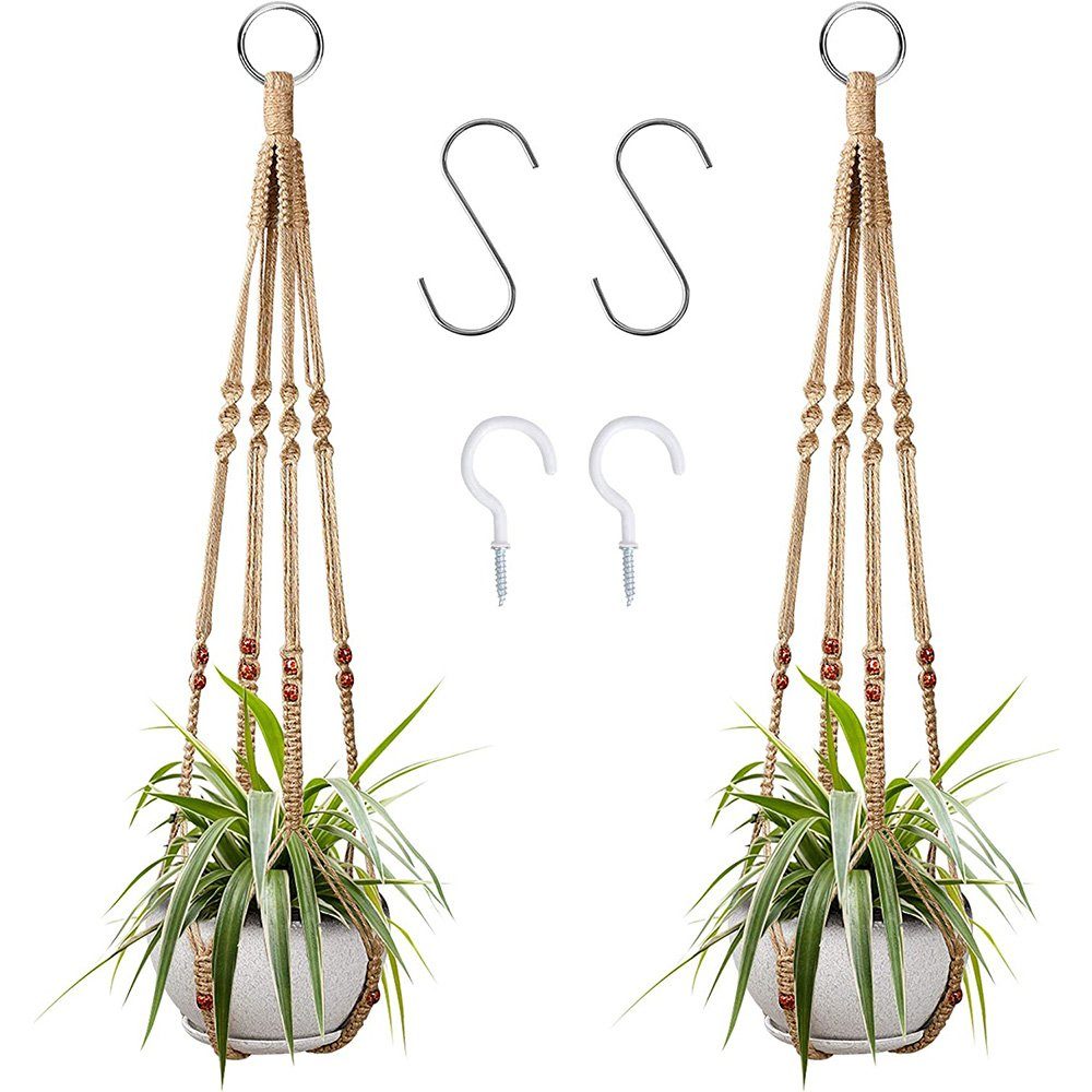 NUODWELL Blumenampel 2 Stück Makramee Blumenampel günstig online kaufen