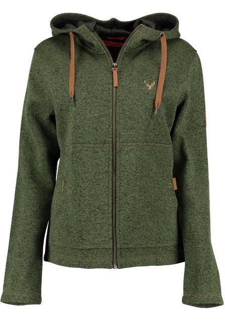 Tom Collins Strickfleecejacke Adisur Damen Kapuzenjacke mit Hirsch-Stickere günstig online kaufen