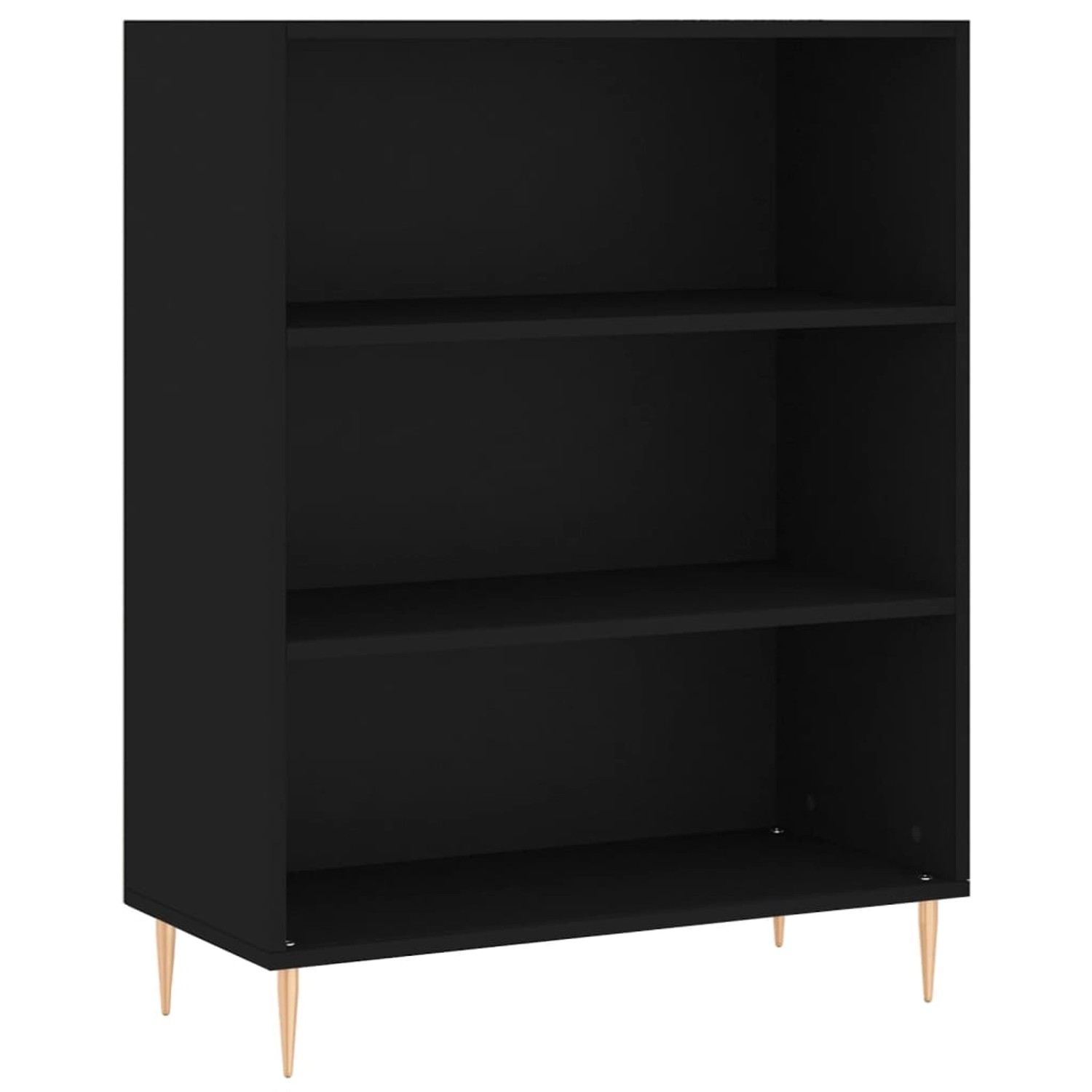 vidaXL Bücherregal Schwarz Metall 69,5x32,5x90 cm Holzwerkstoff günstig online kaufen