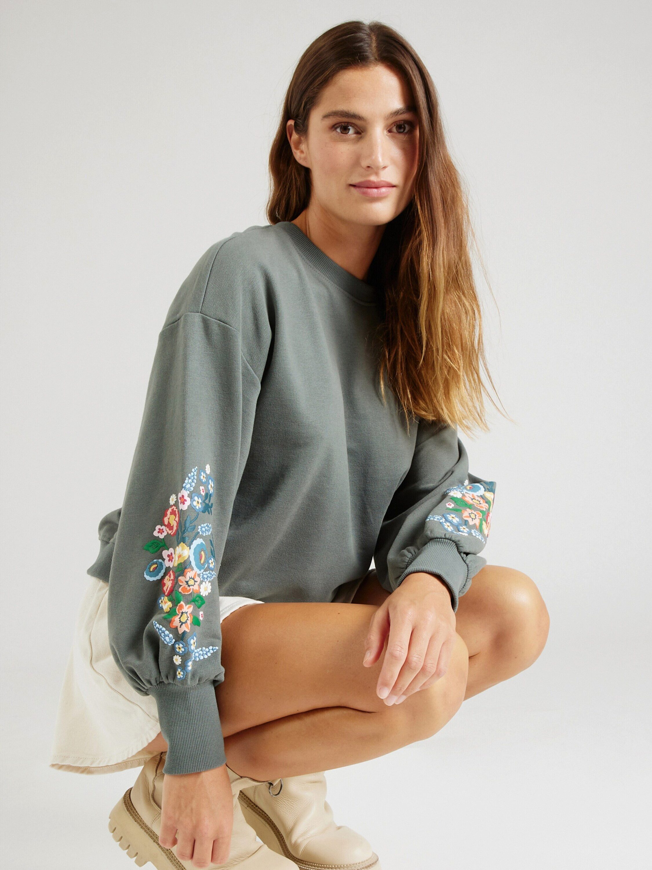 ONLY Sweatshirt ONLBROOKE L/S O-NECK FLOWER günstig online kaufen