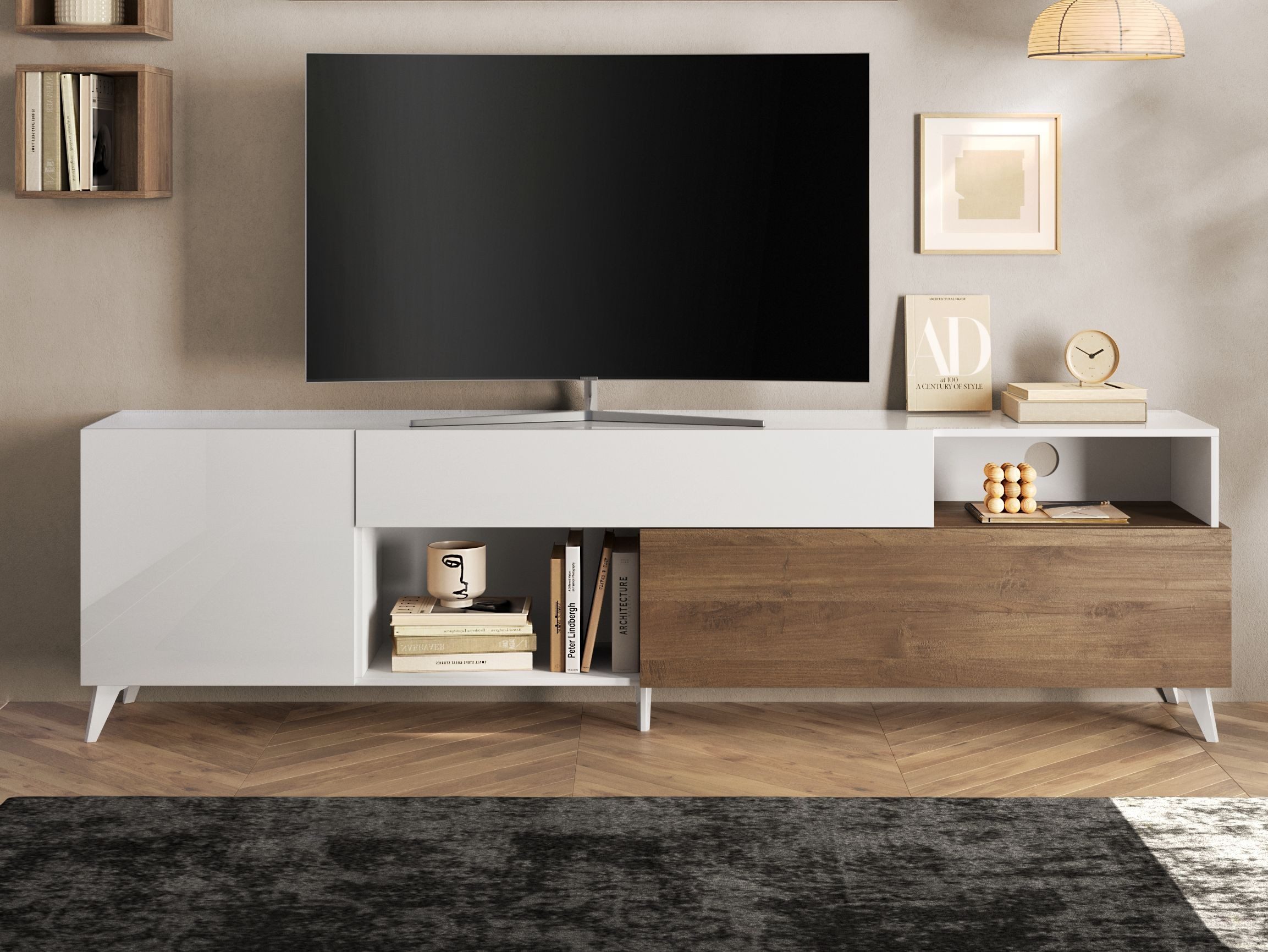 INOSIGN Lowboard "Monaco in Breite 241 cm, TV-Schrank mit Tür, Klappe und S günstig online kaufen