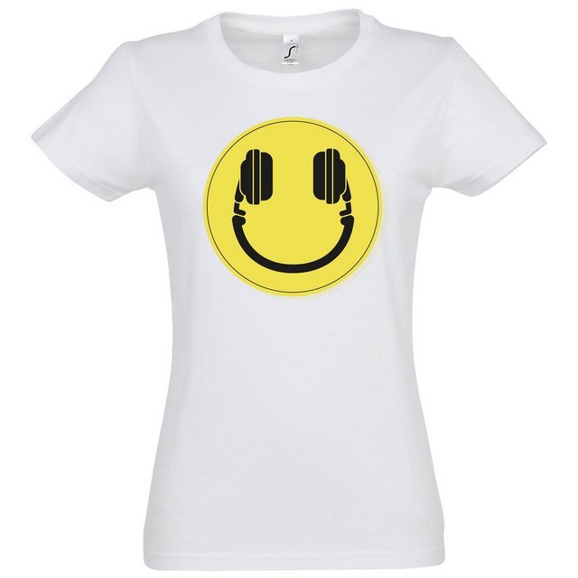 Youth Designz T-Shirt Smile DJ Headset Damen T-Shirt mit lustigem Smiley Fr günstig online kaufen