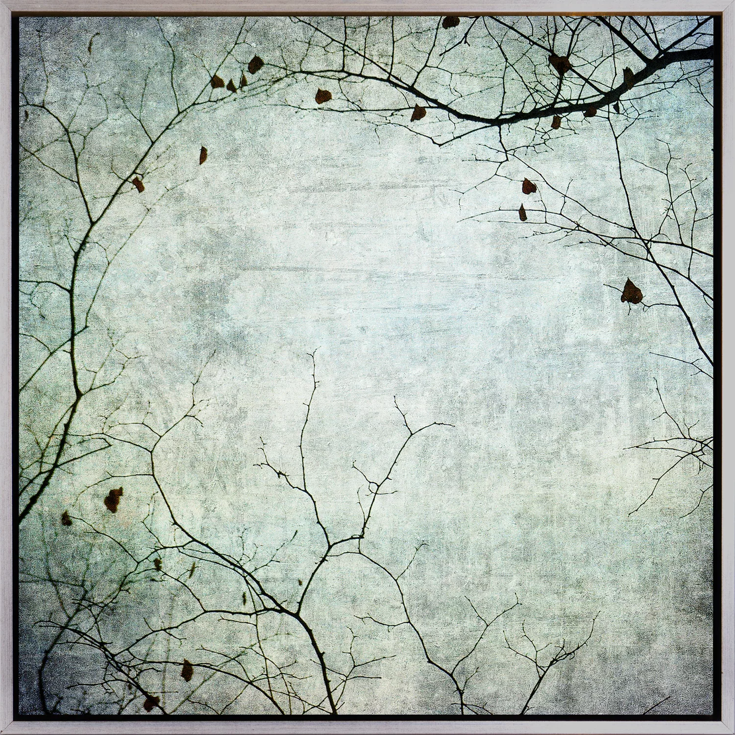 queence Leinwandbild »Kirschblüten«, Abstrakt, mit einem Schattenfugenrahme günstig online kaufen