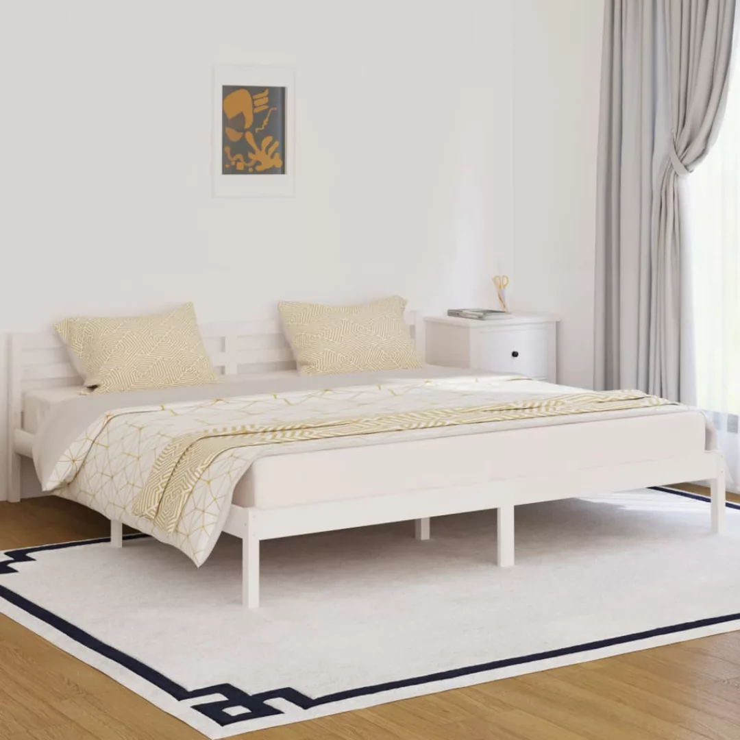 Vidaxl Tagesbett Massivholz Kiefer 200x200 Cm Weiß günstig online kaufen