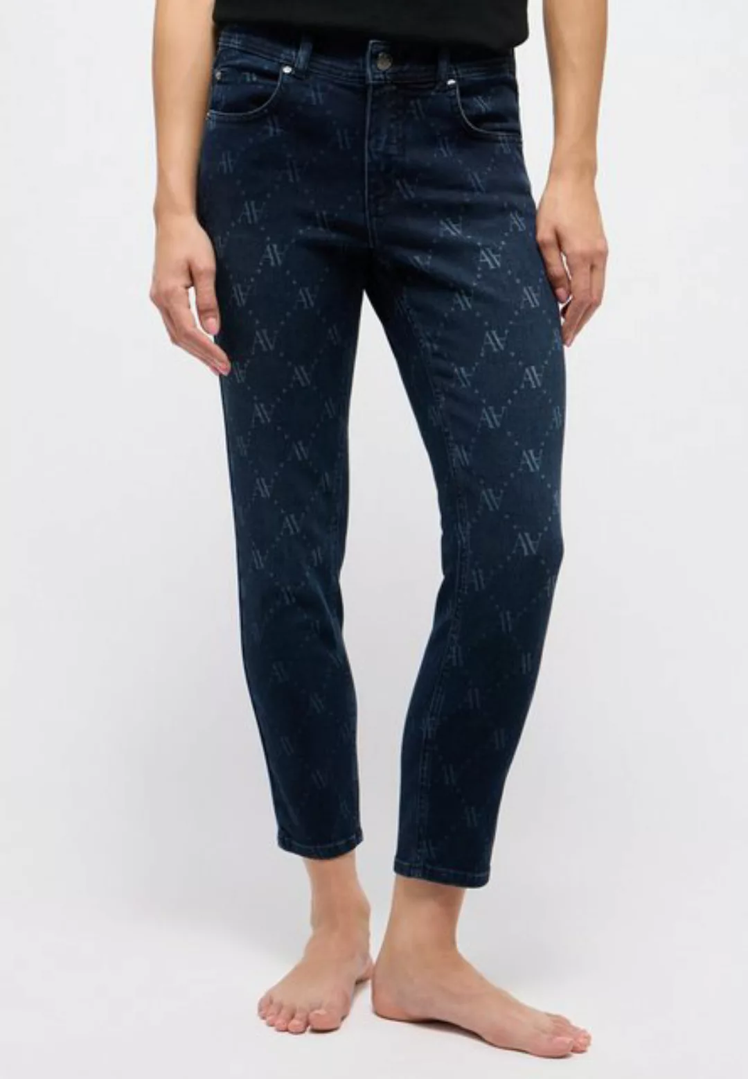 ANGELS 7/8-Jeans Jeans Ornella mit Laser Print mit Label-Applikationen günstig online kaufen