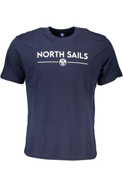 North Sails T-Shirt Blaues Herren T-Shirt mit Rundhals und Print – günstig online kaufen