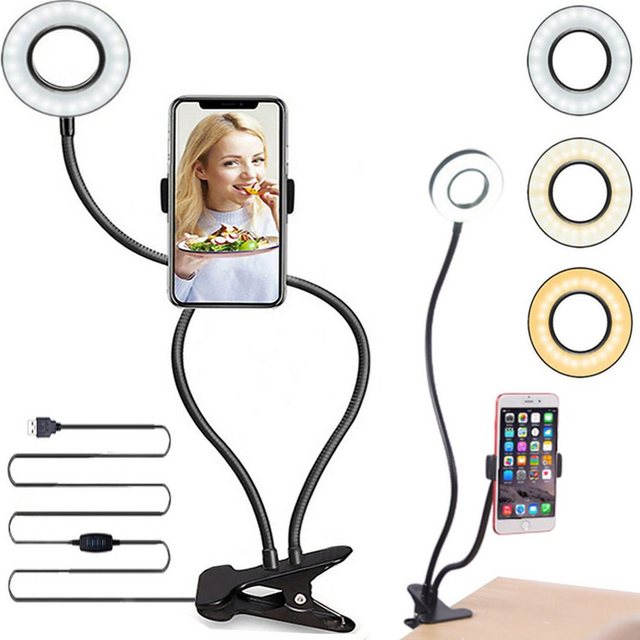 Retoo Ringlicht 4 Zoll LED Selfie Ringlicht Stativ Handyhalter Fotografie L günstig online kaufen