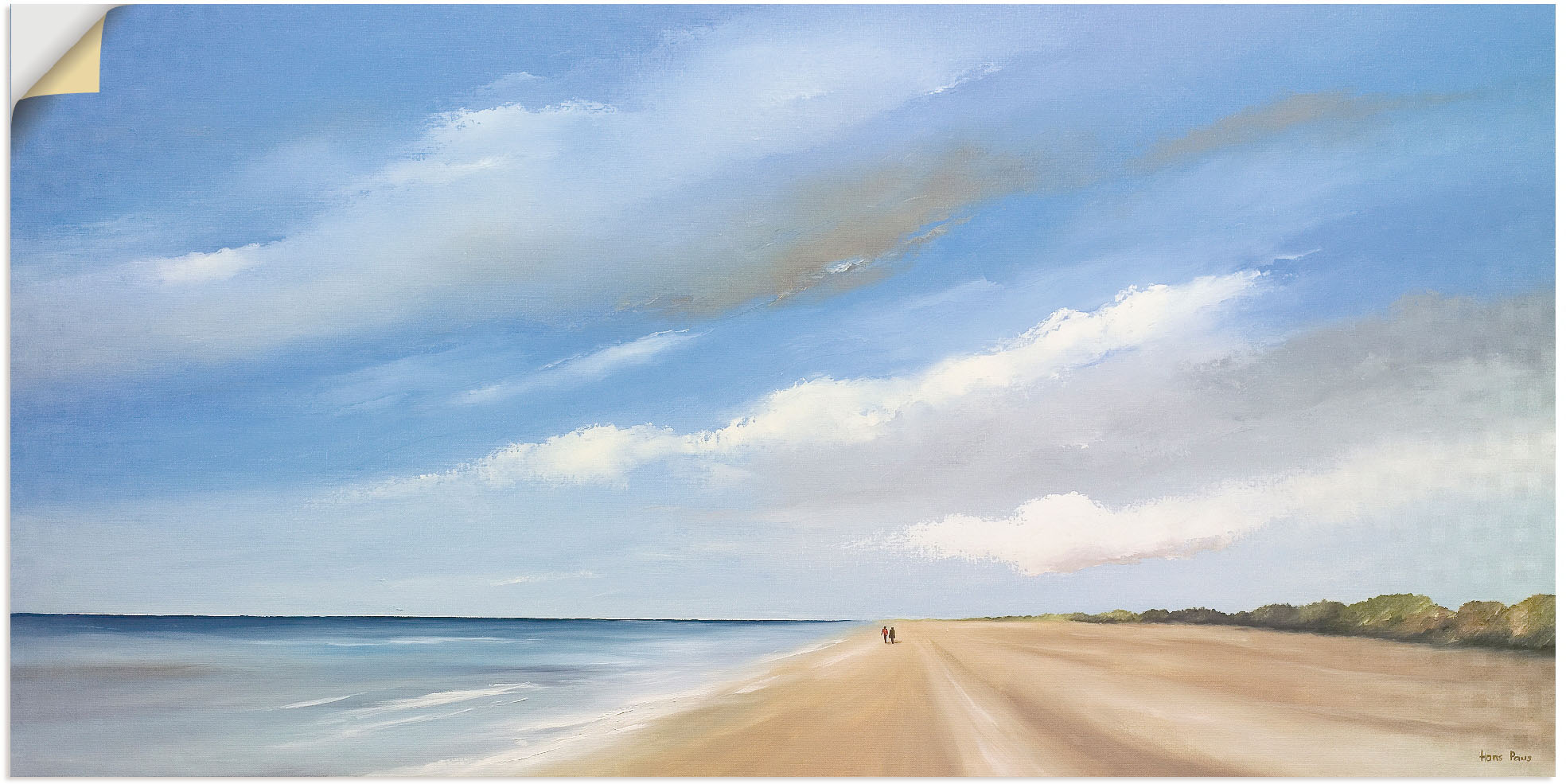 Artland Wandbild "Am Strand entlang III", Strand, (1 St.), als Leinwandbild günstig online kaufen