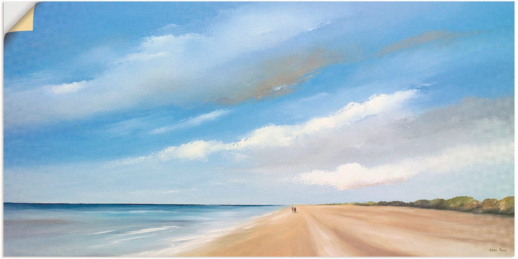 Artland Wandbild "Am Strand entlang III", Strand, (1 St.), als Leinwandbild günstig online kaufen