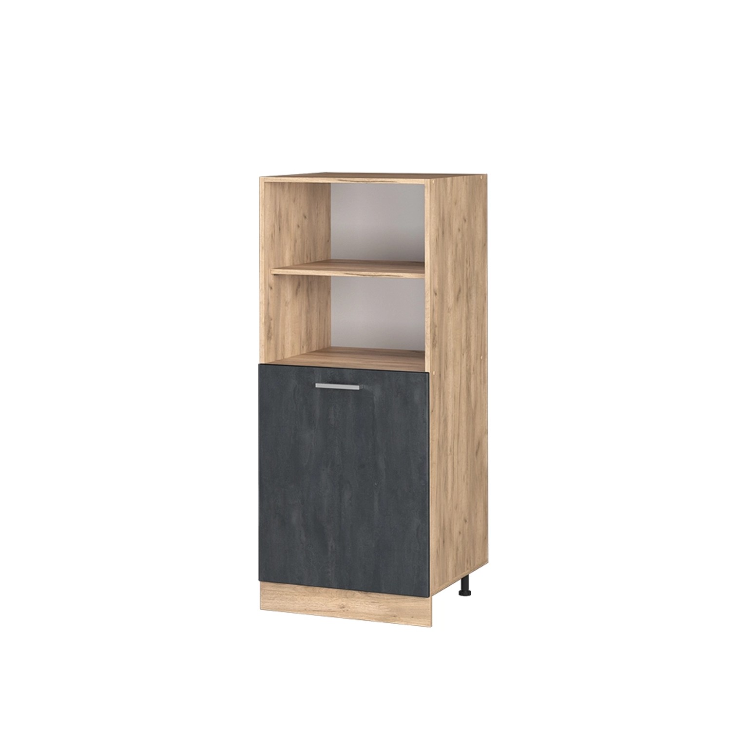 Vicco Herdumbauschrank R-Line Herdschrank Schwarz Beton/Goldkraft Eiche 60 günstig online kaufen