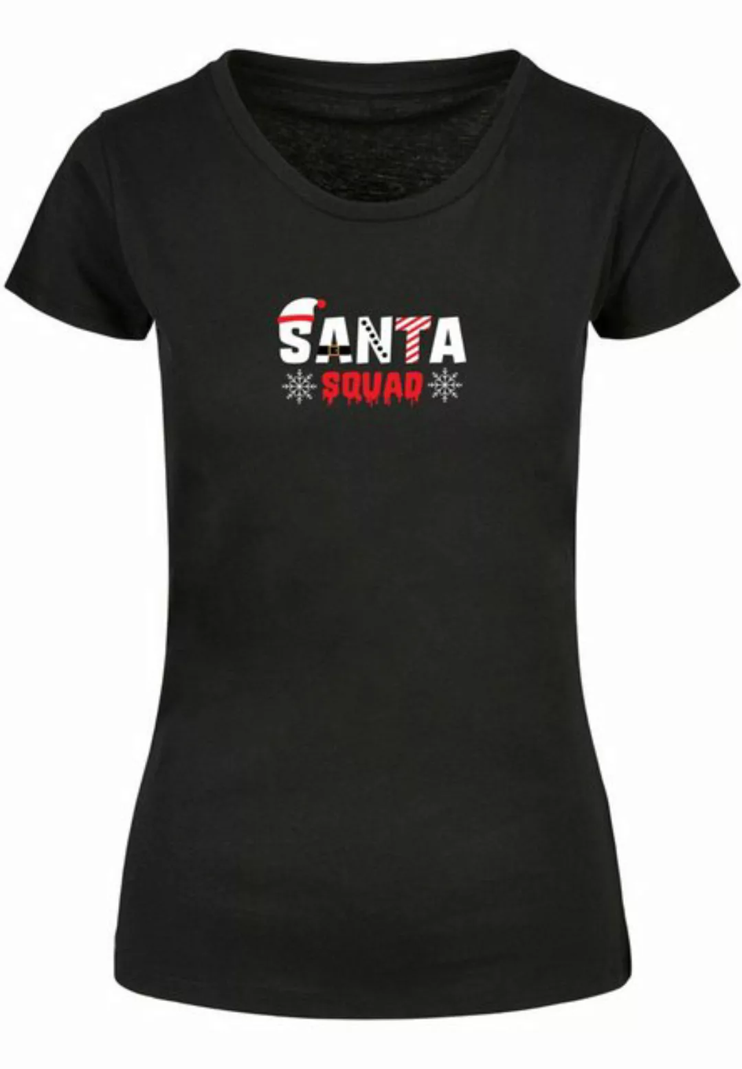 Merchcode T-Shirt Merchcode Damen Ladies Santa Squad Basic Tee (1-tlg) günstig online kaufen