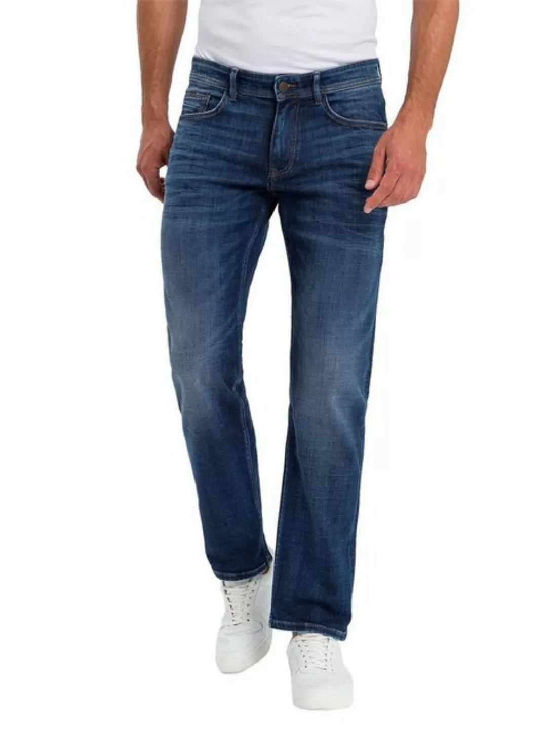 Cross Jeans Herren Jeans Antonio Relax Fit - Blau - Dark Mid Blue günstig online kaufen