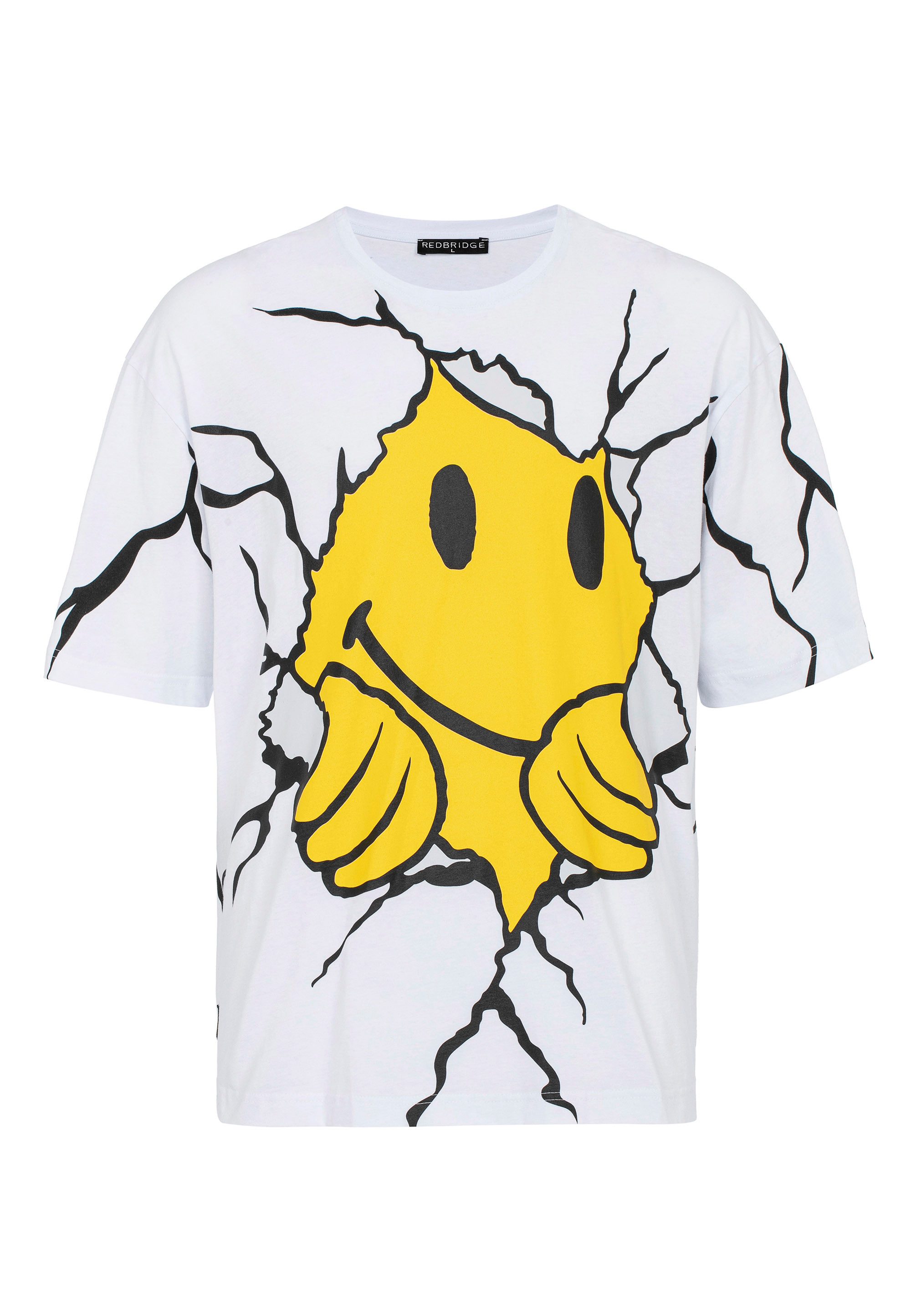 RedBridge T-Shirt mit Smiley-Print Trendiges Oversize günstig online kaufen