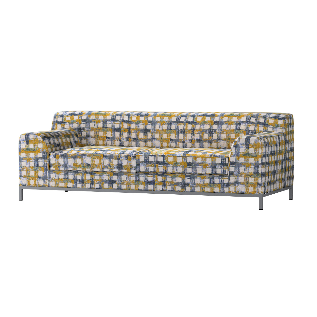 Bezug für Kramfors 3-Sitzer Sofa, blau-gelb, Sofahusse, Kramfors 3-Sitzer, günstig online kaufen