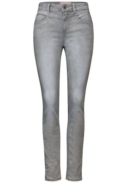 STREET ONE Regular-fit-Jeans Style QR York,hw,grey günstig online kaufen