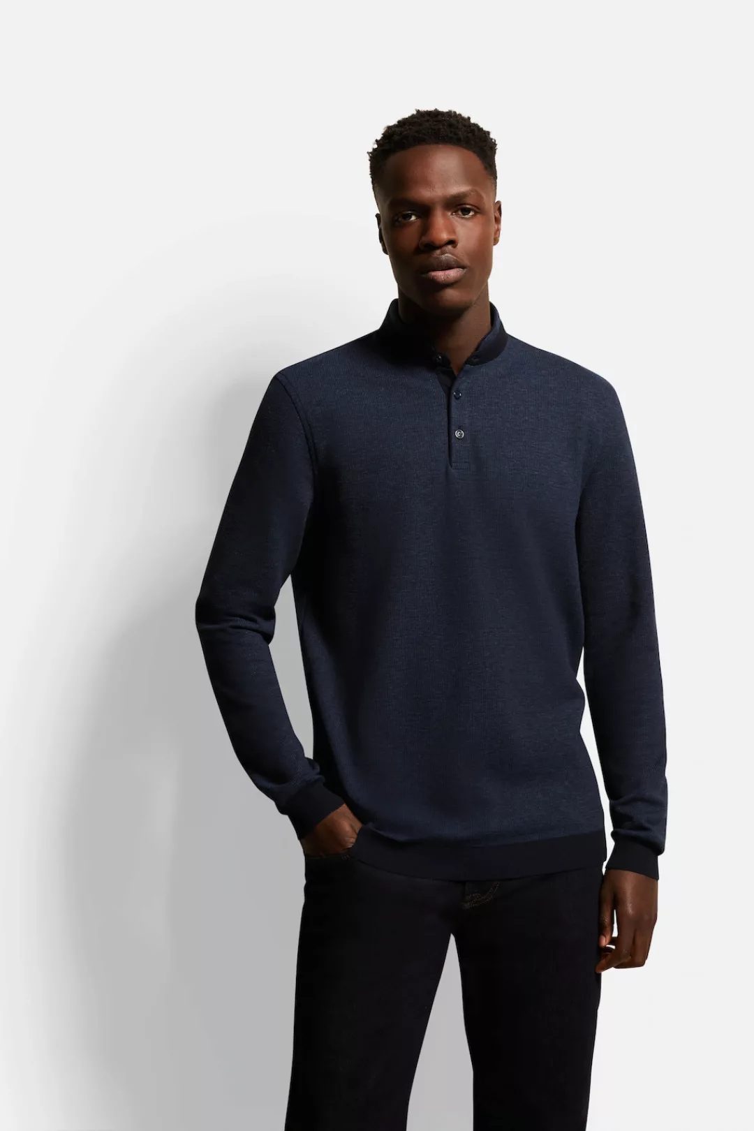 bugatti Langarm-Poloshirt günstig online kaufen