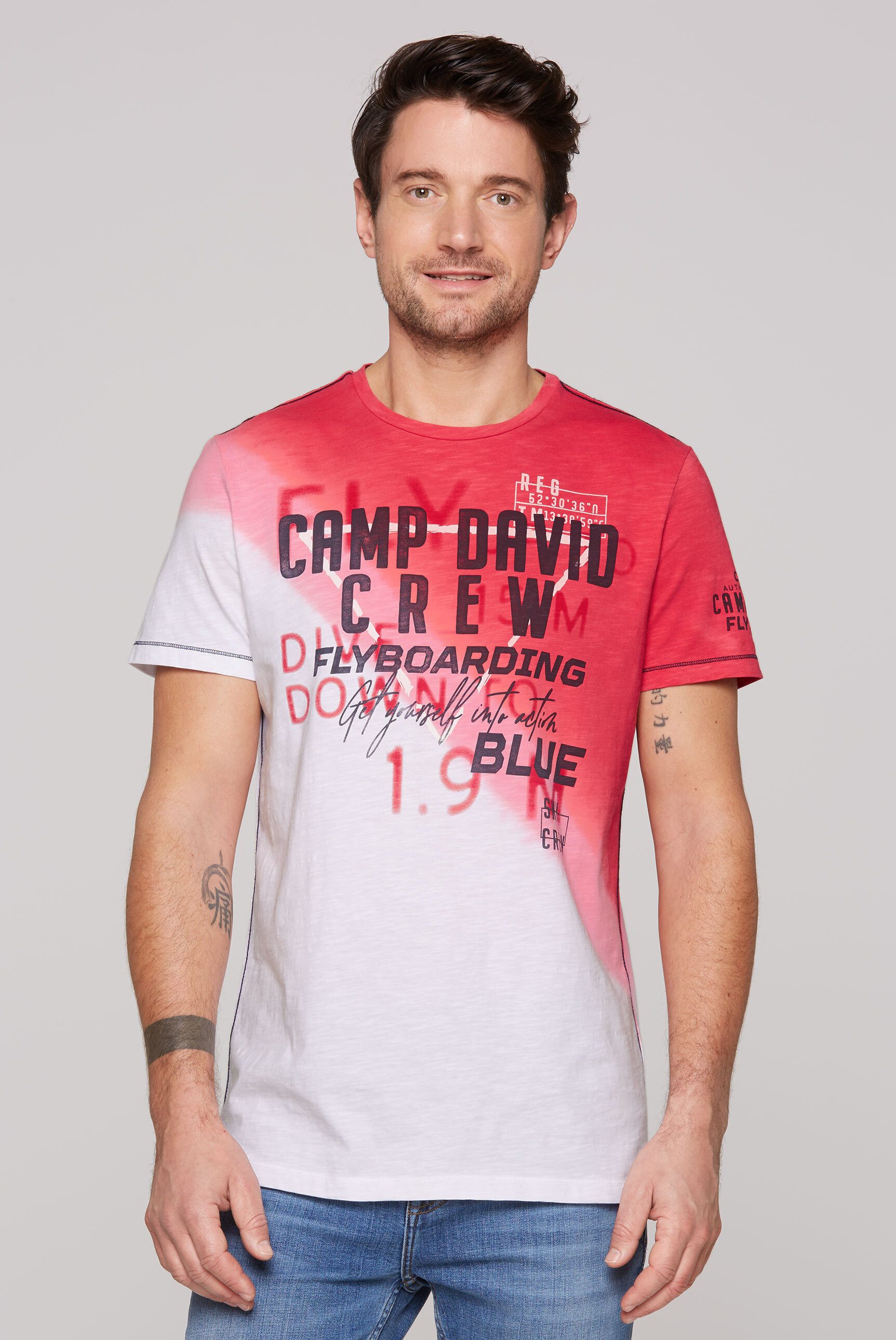 CAMP DAVID Rundhalsshirt, aus Baumwolle günstig online kaufen