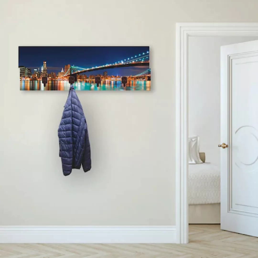 Artland Garderobenleiste »New York Skyline Brooklyn Bridge«, teilmontiert günstig online kaufen