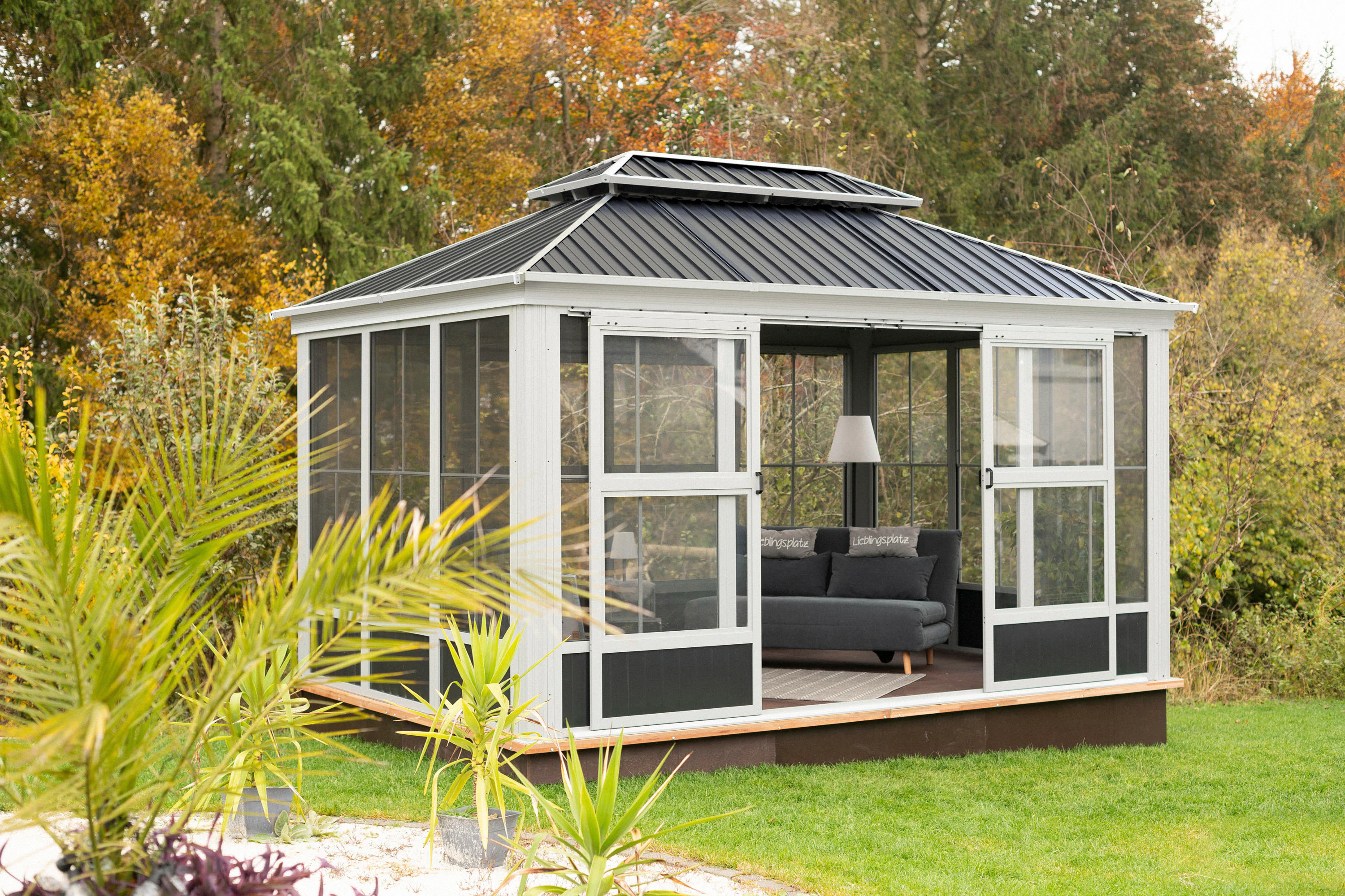 Sojag Pavillon ""Olan 1014"", (Set), aus Aluminium, mit Wintergarten, inkl. günstig online kaufen